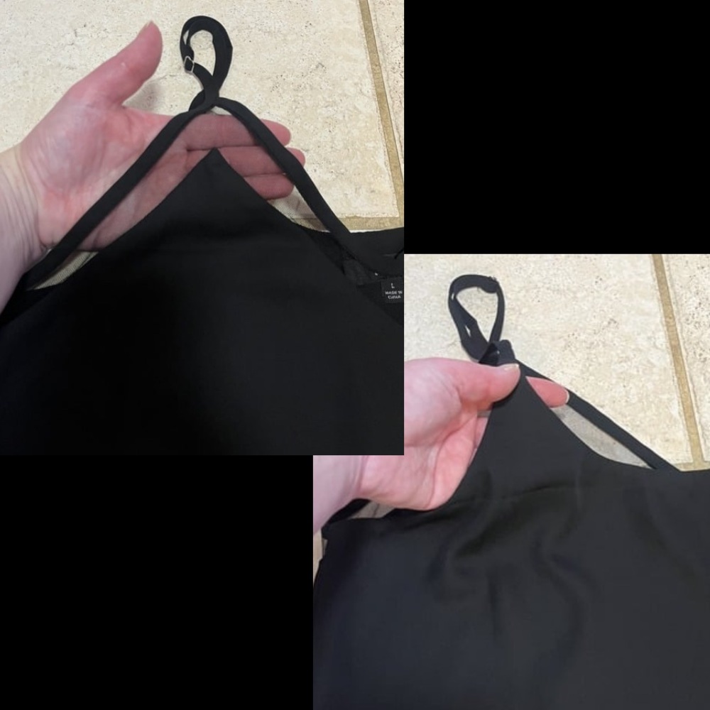Lulus Women's Black Sheer Mesh V-Neck Tank Top - Picture 9 of 12